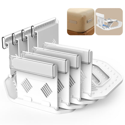 Bed Sheet Holders for Corners, 4PCS Fitted Sheet Holder Straps, Keep Sheets Firm & Tight, Heavy Duty Non-Slip Sheet Clips, Easy Install Lock Design, Fit All Mattress Sizes, No More Loose Sheets